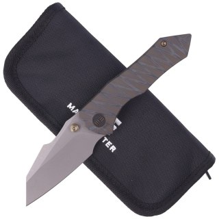 Nóż składany WE Knife High-Fin Tiger Stripe Titanium, Black Stonewashed CPM 20CV by Gavko Knives (WE22005-4) WE Knife