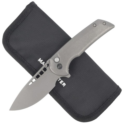 Nóż składany WE Knife Mini Malice Gray Titanium, Gray Stonewash CPM 20CV by Ferrum Forge (WE054BL-2) WE Knife