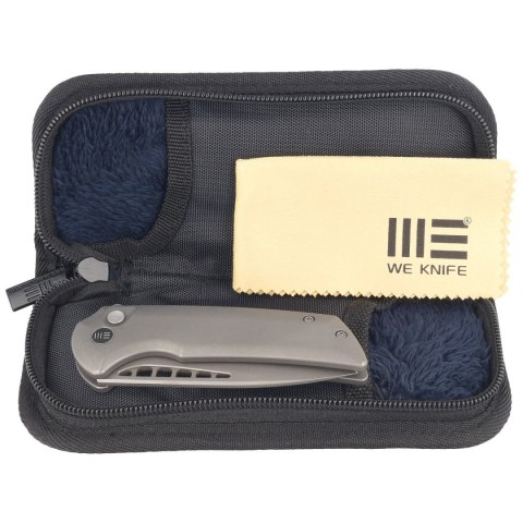 Nóż składany WE Knife Mini Malice Gray Titanium, Gray Stonewash CPM 20CV by Ferrum Forge (WE054BL-2) WE Knife