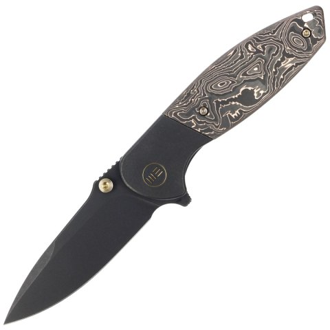Nóż składany WE Knife Nitro Mini Black Titanium / Copper Foil Carbon Fiber, Black Stonewashed CPM 20CV by Peter Carey (WE22015-2 WE Knife