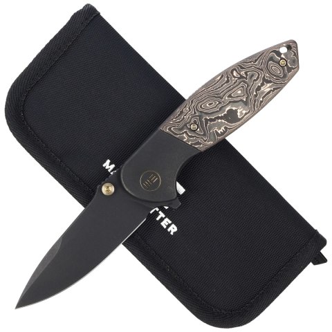 Nóż składany WE Knife Nitro Mini Black Titanium / Copper Foil Carbon Fiber, Black Stonewashed CPM 20CV by Peter Carey (WE22015-2 WE Knife