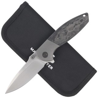 Nóż składany WE Knife Nitro Mini Gray Titanium / Marble Carbon Fiber, Satin CPM 20CV by Peter Carey (WE22015-1) WE Knife