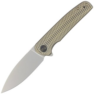 Nóż składany WE Knife Shakan LE No 060/310 Golden Satin Polished Patterned Titanium, Silver Bead Blasted CPM 20CV (WE20052C-2) WE Knife