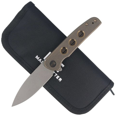 Nóż składany WE Knife Shakan LE No 083/210 Bronze Titanium, Gray Stonewashed CPM 20CV (WE20052B-2) WE Knife