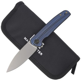 Nóż składany WE Knife Shakan LE No 198/310 Blue Satin Polished Patterned Titanium, Silver Bead Blasted CPM 20CV (WE20052C-1) WE Knife