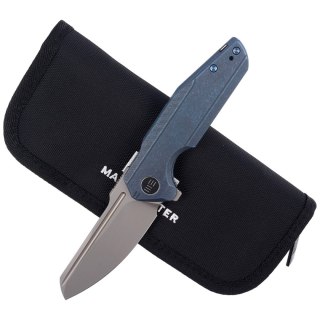 Nóż składany WE Knife StarHawk Blue Titanium, Silver Bead Blasted CPM 20CV (WE21017-4) WE Knife