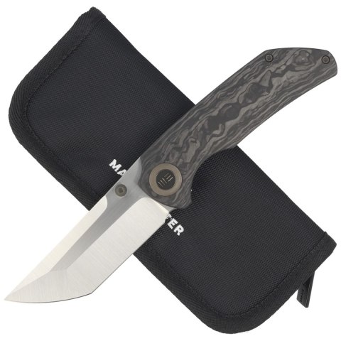 Nóż składany WE Knife Thug XL Shredded Carbon Fiber / Gray Titanium, Satin CPM 20CV by Matthew Christensen (WE20028E-1) WE Knife