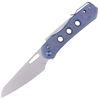 Nóż składany WE Knife Vision R Blue Titanium, Silver Bead Blasted CPM 20CV by Snecx Tan (WE21031-3) WE Knife