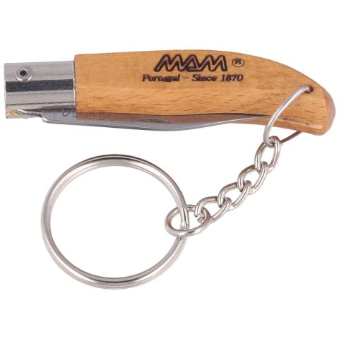 Nóż składany brelok MAM Iberica Mini Light Beech Wood, Inox HW, Satin 420 (2000-LW) MAM