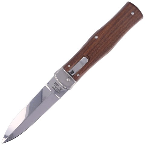 Nóż sprężynowy Mikov Predator Palisander Wood, Mirror, Klips (241-ND-1/N CLIP) Mikov s.r.o.