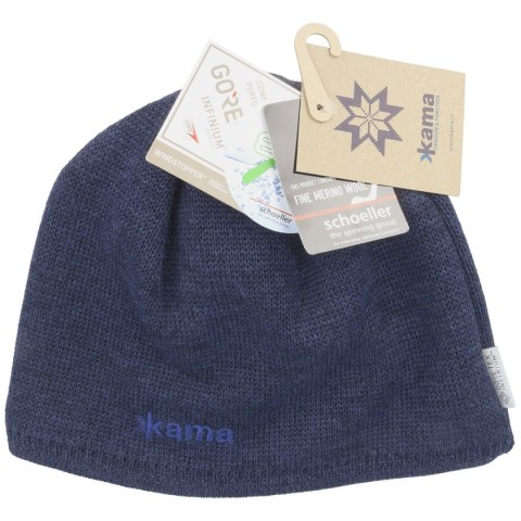 Czapka Kama 100% Merino Wool Gore-Tex Infinium Windstopper, Navy (AW69-108 L) Kama