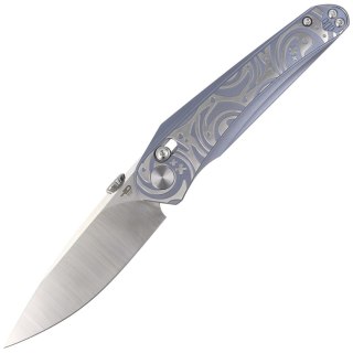 Nóż składany Bestech Mothus Blue Titanium, Satin M390 by Kombou (BT2206A) Bestech Knives
