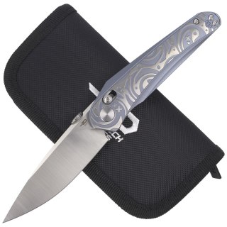 Nóż składany Bestech Mothus Blue Titanium, Satin M390 by Kombou (BT2206A) Bestech Knives