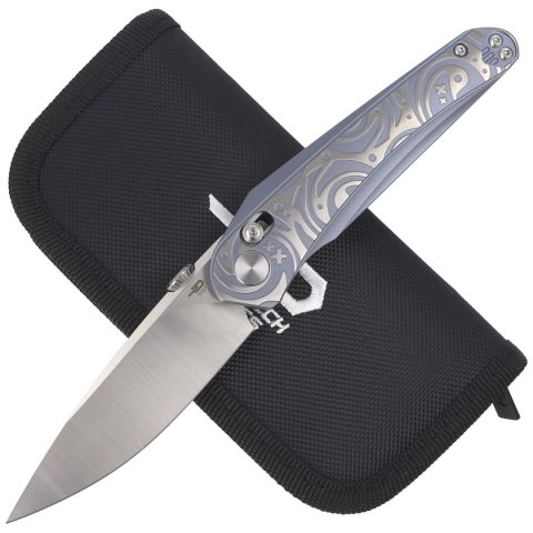 Nóż składany Bestech Mothus Blue Titanium, Satin M390 by Kombou (BT2206A) Bestech Knives