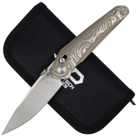 Nóż składany Bestech Mothus Light Bronze Titanium, Satin M390 by Kombou (BT2206B) Bestech Knives