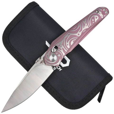 Nóż składany Bestech Mothus Purple Titanium, Satin M390 by Kombou (BT2206D) Bestech Knives