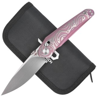 Nóż składany Bestech Mothus Purple Titanium, Satin by Hand M390 by Kombou (BT2206E) Bestech Knives