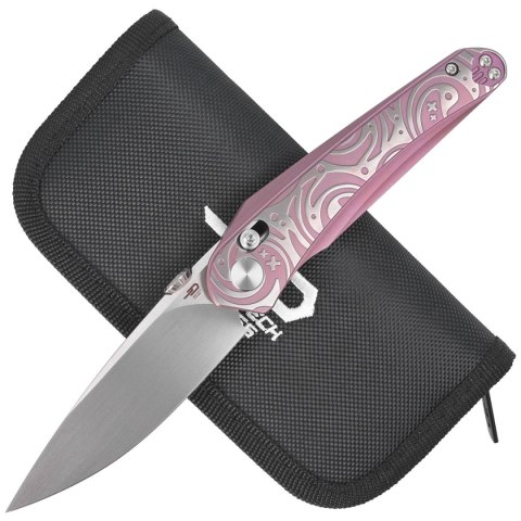 Nóż składany Bestech Mothus Purple Titanium, Satin by Hand M390 by Kombou (BT2206E) Bestech Knives