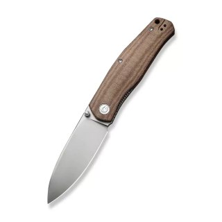 Nóż składany Civivi Sokoke Brown Linen Micarta, Silver Bead Blasted 14C28N by Ray Laconico (C22007-3) Civivi by WE Knife