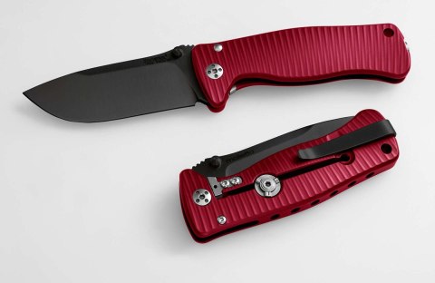 Nóż składany LionSteel SR2A Red Aluminium, Black Sleipner by Molletta (SR2A RB) LionSteel