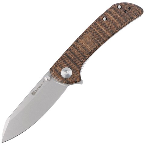 Nóż składany Sencut Fritch Dark Brown Matrix Micarta, Stonewashed 9Cr18MoV (S22014-3) Sencut by We Knife