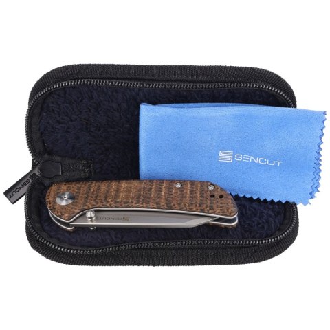 Nóż składany Sencut Fritch Dark Brown Matrix Micarta, Stonewashed 9Cr18MoV (S22014-3) Sencut by We Knife