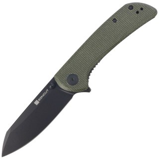 Nóż składany Sencut Fritch Green Canvas Micarta, Black Stonewashed 9Cr18MoV (S22014-1) Sencut by We Knife