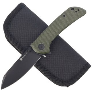 Nóż składany Sencut Fritch Green Canvas Micarta, Black Stonewashed 9Cr18MoV (S22014-1) Sencut by We Knife