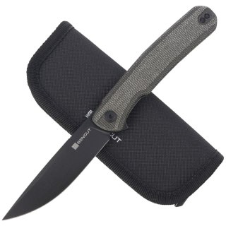 Nóż składany Sencut Scitus Dark Green Canvas Micarta, Black Stonewashed D2 by Ostap Hel (S21042-3) Sencut by We Knife