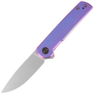 Nóż składany WE Knife Charith LE No 072/210 Ripple Pattern Purple Titanium, Silver Bead Blasted CPM 20CV (WE20056-2) WE Knife