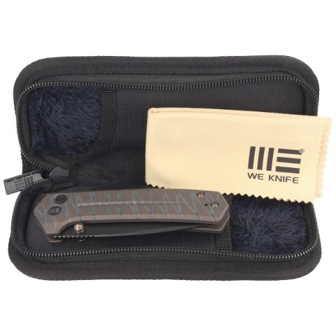 Nóż składany WE Knife Culex Tiger Stripe Pattern Flamed Titanium, Black Stonewashed CPM 20CV (WE21026B-7) WE Knife