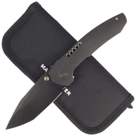 Nóż składany WE Knife Trogon Black Titanium, Black Stonewashed CPM 20CV by Brian Brown (WE22002B-2) WE Knife