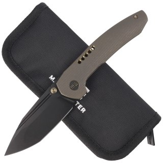 Nóż składany WE Knife Trogon Bronze Titanium, Black Stonewashed CPM 20CV by Brian Brown (WE22002-2) WE Knife
