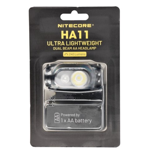 Latarka czołowa NiteCore HA11 240 lm, Ultra Lightweight Headlamp NiteCore