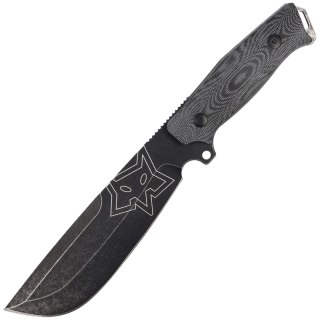 Nóż FOX Native Sandblasted Black Micarta, Black Idroglider Stone Washed D2 by Andrea Todesco (FX-611) FOX