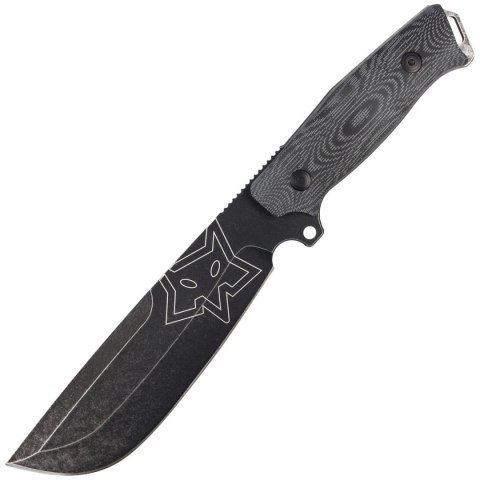 Nóż FOX Native Sandblasted Black Micarta, Black Idroglider Stone Washed D2 by Andrea Todesco (FX-611) FOX