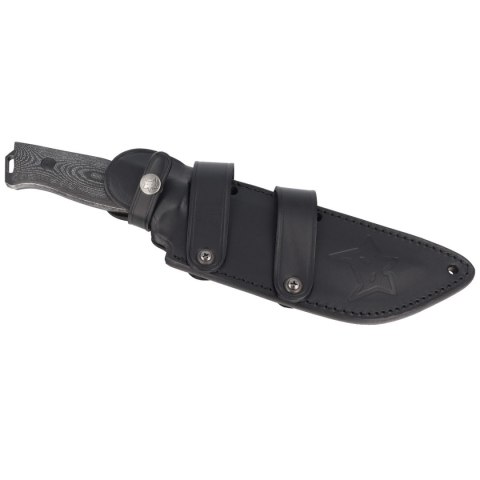 Nóż FOX Native Sandblasted Black Micarta, Black Idroglider Stone Washed D2 by Andrea Todesco (FX-611) FOX