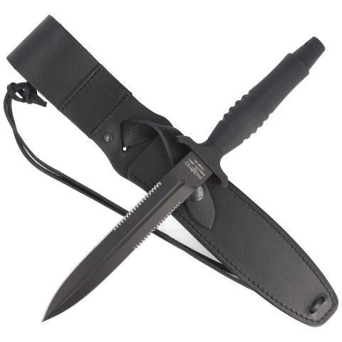 Nóż FOX Veleno Black Aluminium, Black Top Shield N690Co (FX-596 AF) FOX