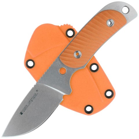 Nóż Real Steel Hunter 165 Orange G10, Stonewashed 12C27 (3532) Real Steel