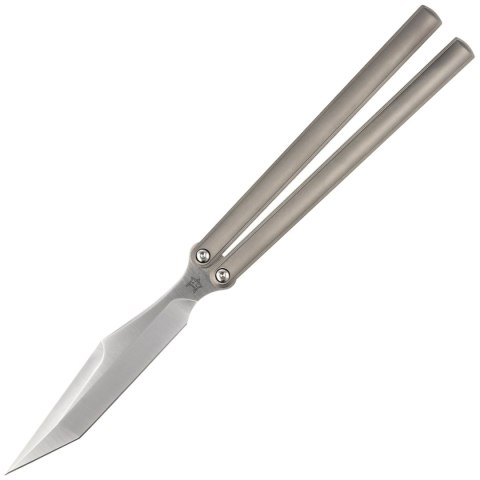 Nóż motylkowy Fox PHI Sandblasted Titanium, Satin M390 by Vincenzo Fiore (FX-570 TI) FOX