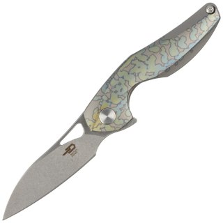 Nóż na szyję Bestech The Reticulan Grey/Colorful Titanium, Stonewashed/Satin CPM S35VN by Elijah Isham (BT1810E) Bestech Knives