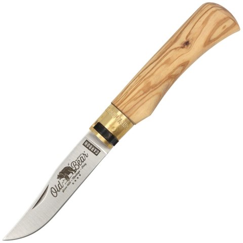 Nóż składany Antonini Old Bear Classical L Olive Wood, Satin C70 (9306/21_LU) Old Bear by Antonini Italy