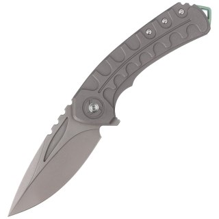 Nóż składany Bestech Buwaya Grey Titanium, Dark Bead Blast Stonewashed M390 by Kombou (BT2203B) Bestech Knives