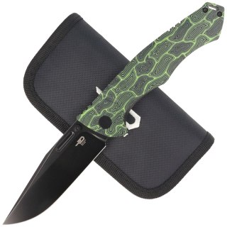 Nóż składany Bestech Keen II Black-Green G10/Titanium, Black Stonewashed CPM S35VN by Koens Craft (BT2301E) Bestech Knives