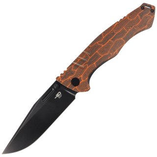 Nóż składany Bestech Keen II Black-Orange G10/Titanium, Black Stonewashed CPM S35VN by Koens Craft (BT2301F) Bestech Knives