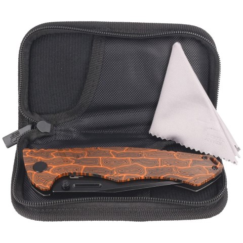 Nóż składany Bestech Keen II Black-Orange G10/Titanium, Black Stonewashed CPM S35VN by Koens Craft (BT2301F) Bestech Knives