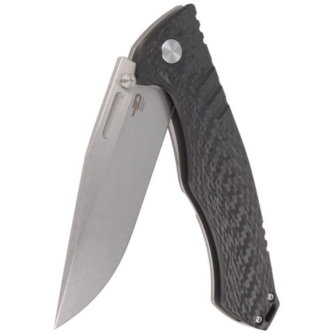 Nóż składany Bestech Keen II Black Titanium/Carbon Fiber, Stonewashed/Satin CPM S35VN by Koens Craft (BT2301A) Bestech Knives