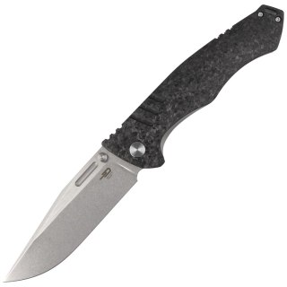 Nóż składany Bestech Keen II Black Titanium/Marbled Carbon Fiber, Stonewashed/Satin CPM S35VN by Koens Craft (BT2301B) Bestech Knives