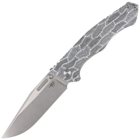 Nóż składany Bestech Keen II Black White G10/Titanium, Stonewashed/Satin CPM S35VN by Koens Craft (BT2301C) Bestech Knives