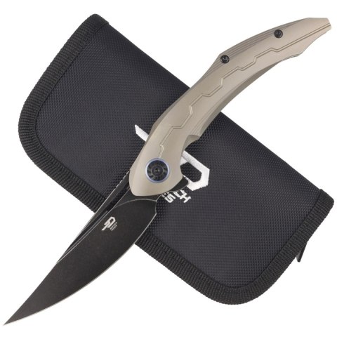 Nóż składany Bestech Marukka Bronze Titanium, Black Stonewashed M390 by Kombou (BT2002C) Bestech Knives